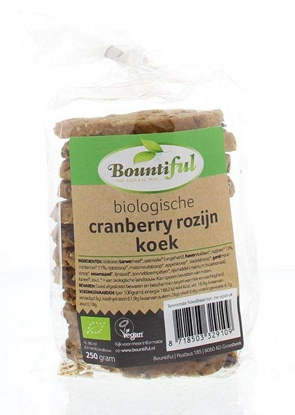 BOUNTIFUL CRANBERRY ROZIJNKOEK 250GR